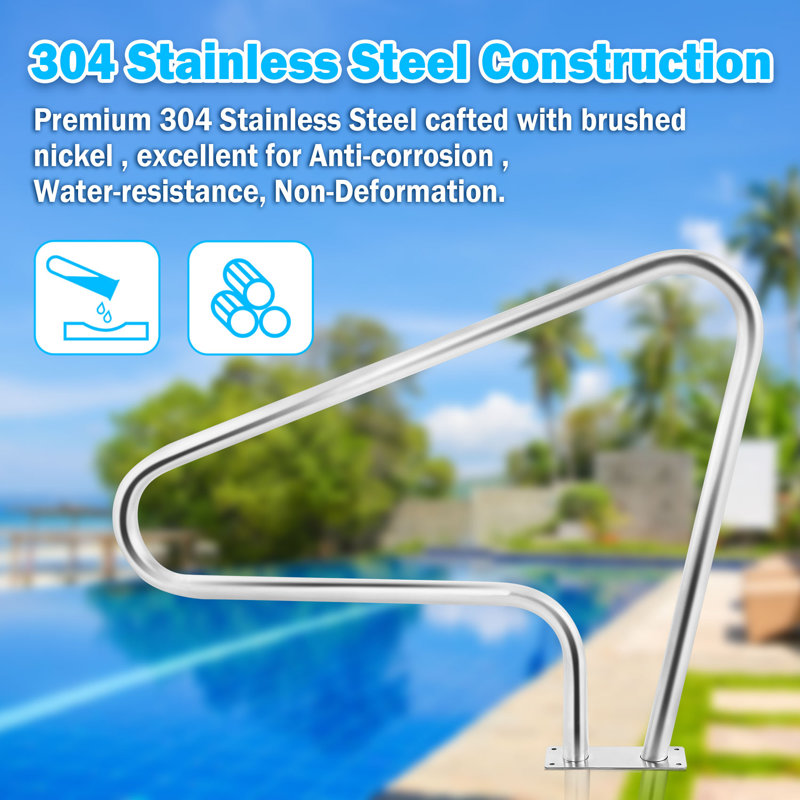 Swimming Pool Hand Rail, 37.5" H x 49" W x 4" D