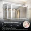 Miroir de salle de bain sans cadre à 3 lumières DEL Adorna-2013597228