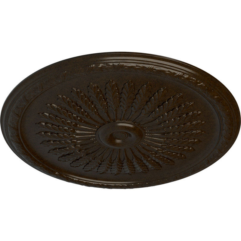 Médaillon de plafond Endurathane Antilles, diamètre extérieur de 38 1/4 po x P 1 1/2 po (pour auvents de 6 po ou moins), finition bleu flash peinte à la main