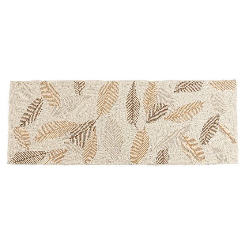 Runner_Leaves Design Beaded Table Runner