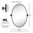 Luecinda Shatterproof Oval Metal Framed Wall Mirror-95373381-95373383