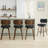 26" Swivel Upholstered Counter Stool with Walnut-Finish Bentwood Frame-114223067-114223064