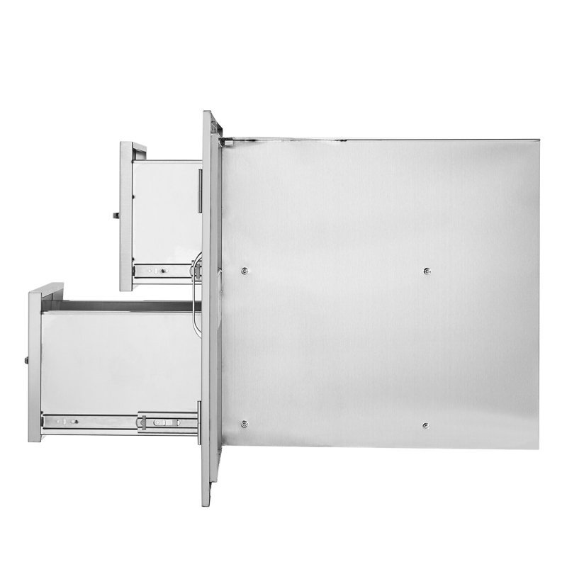 32.5 in. Stainless Steel Grade 304 Stainless Steel Drop-In and Mounting / Installation Required Door & Drawer Combo