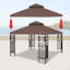 Auvent de remplacement pour pavillon de jardin extérieur, toit de tente de pavillon à deux niveaux seulement (cadre non inclus) (auvent)