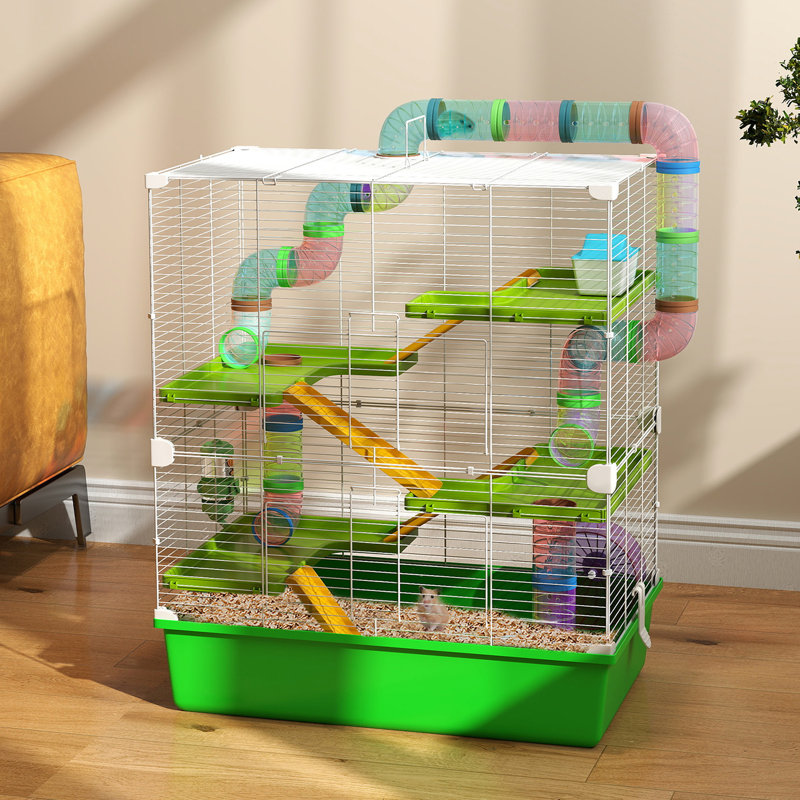 Cage à hamster très grande - 23 po, 5 étages, tubes, tunnels, poignées de ventilation 23 po, circulation d'air