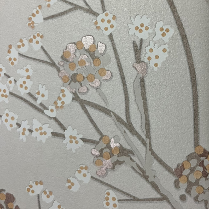 Papier peint jaune Blossom Branches, Jaune