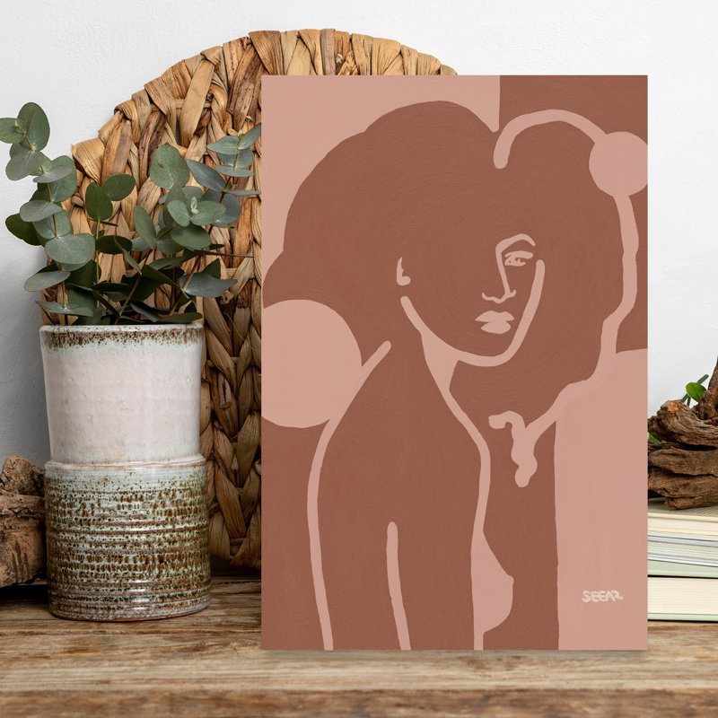 Contemporary Art Abstract Contemporary Portrait Wall Art by Angela Seear - Wrapped Canvas Print, 45.72 cm H x 30.48 cm W