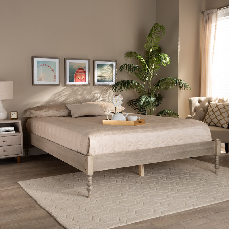Cadre de lit 15,75 po Uma, Grand lit, Blanc antique