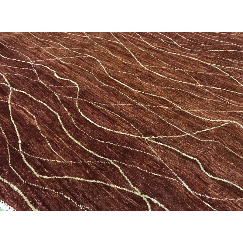 Silk Area Rug in Brown