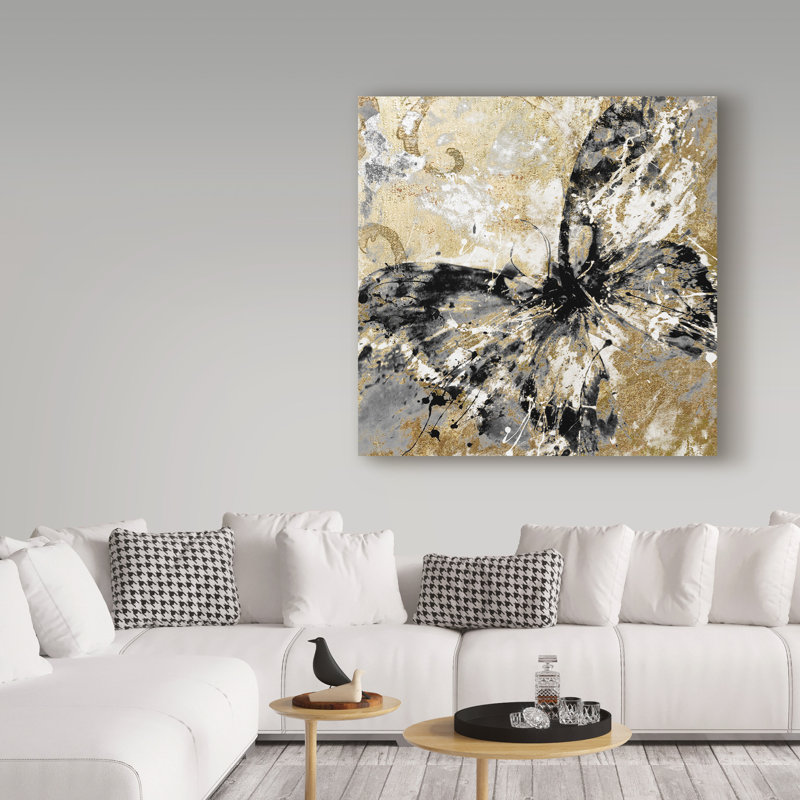 Black Butterfly Framed Canvas Print, 25" x 20"