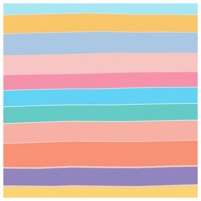 Tapis de bain pastel à rayures horizontales, L 24 po x L 17 po