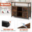 Armoire de rangement Buffet Cabinet avec 3 tablettes réglables et ensembles anti-basculement