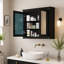 Armoire à pharmacie murale moderne pour salle de bain avec 2 miroirs et étagères réglables-1205387171