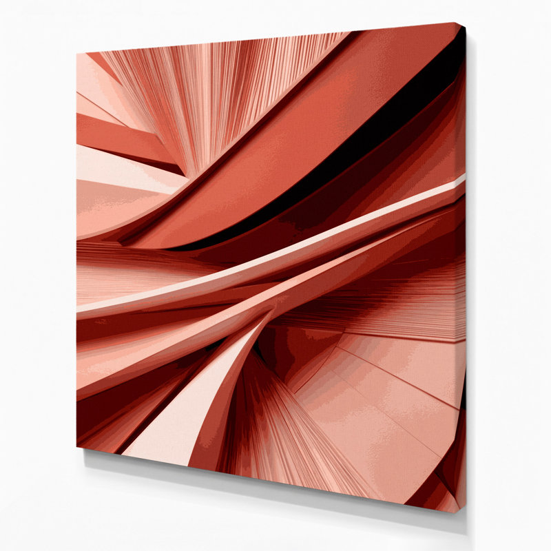 «Geometric Abstraction 31», art mural sur toile beige, H 16 po x l 16 po
