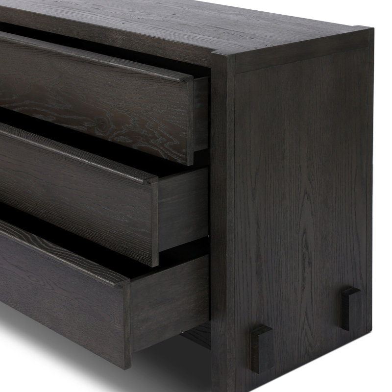 ARAMIS 6 - Drawer Dresser, Smoked Black Resawn