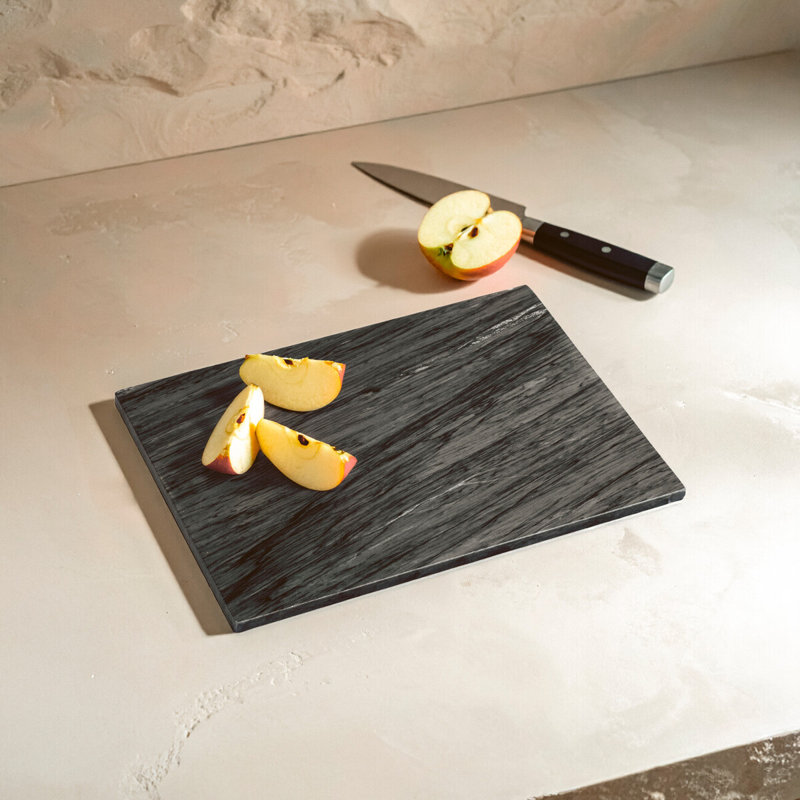 Marble Chopping Board, Black, 41 cm H x 31 cm W x 2 cm D