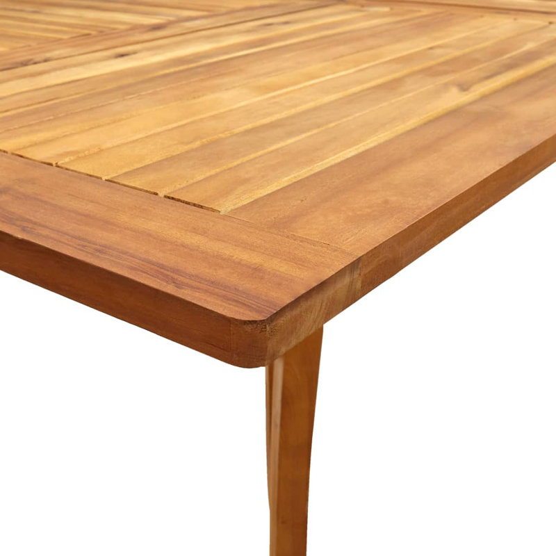  Ensemble de salle à manger beige, bois d'acacia crème, rotin PE, polyester standard, Blanc, crème, Beige