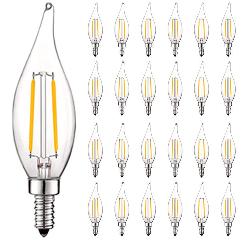4 watts (équivalent à 40 watts), DEL CA11, ampoule à intensité variable, culot E12 / candélabre, 3000 K