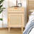 Rattan Nightstand Set Of 2 With Drawers