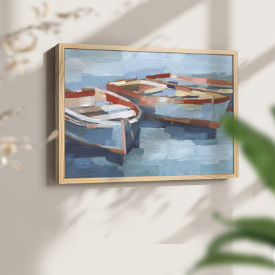 Primary Boats II -Framed Print - Restickable