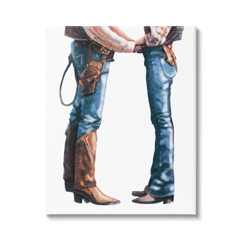 «Country Cowboy and Cowgirl» par Marcus Prime, reproduction sur toile tendue, H 30 po x l 24 po x P 1,5 po