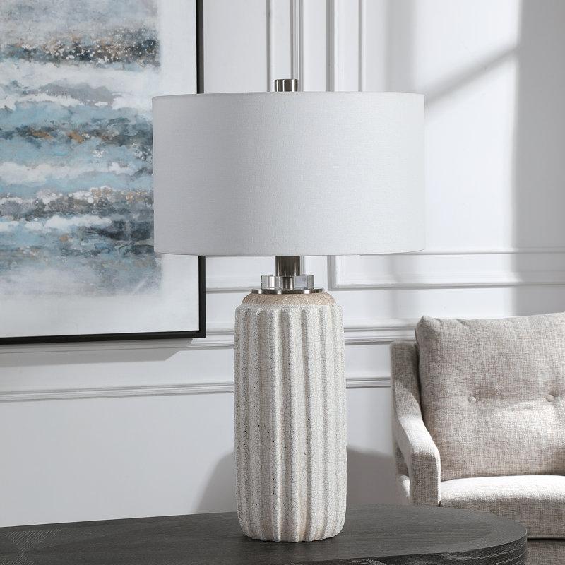 Lampe de table crème / beige 29 po Hamisi