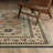 Tincie Tribal Triple Medallion Pale Teal/ Multi Wool Blend Area Rug-1183315519-1183315516