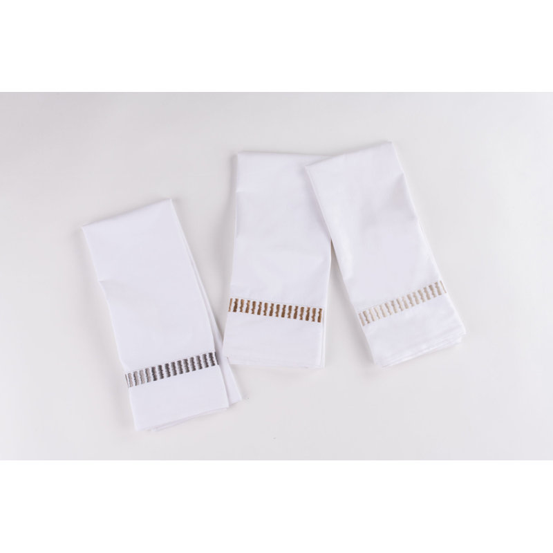 Ensemble de 2 valises pour chambre d'amis en coton 2 pièces Galghard, Or