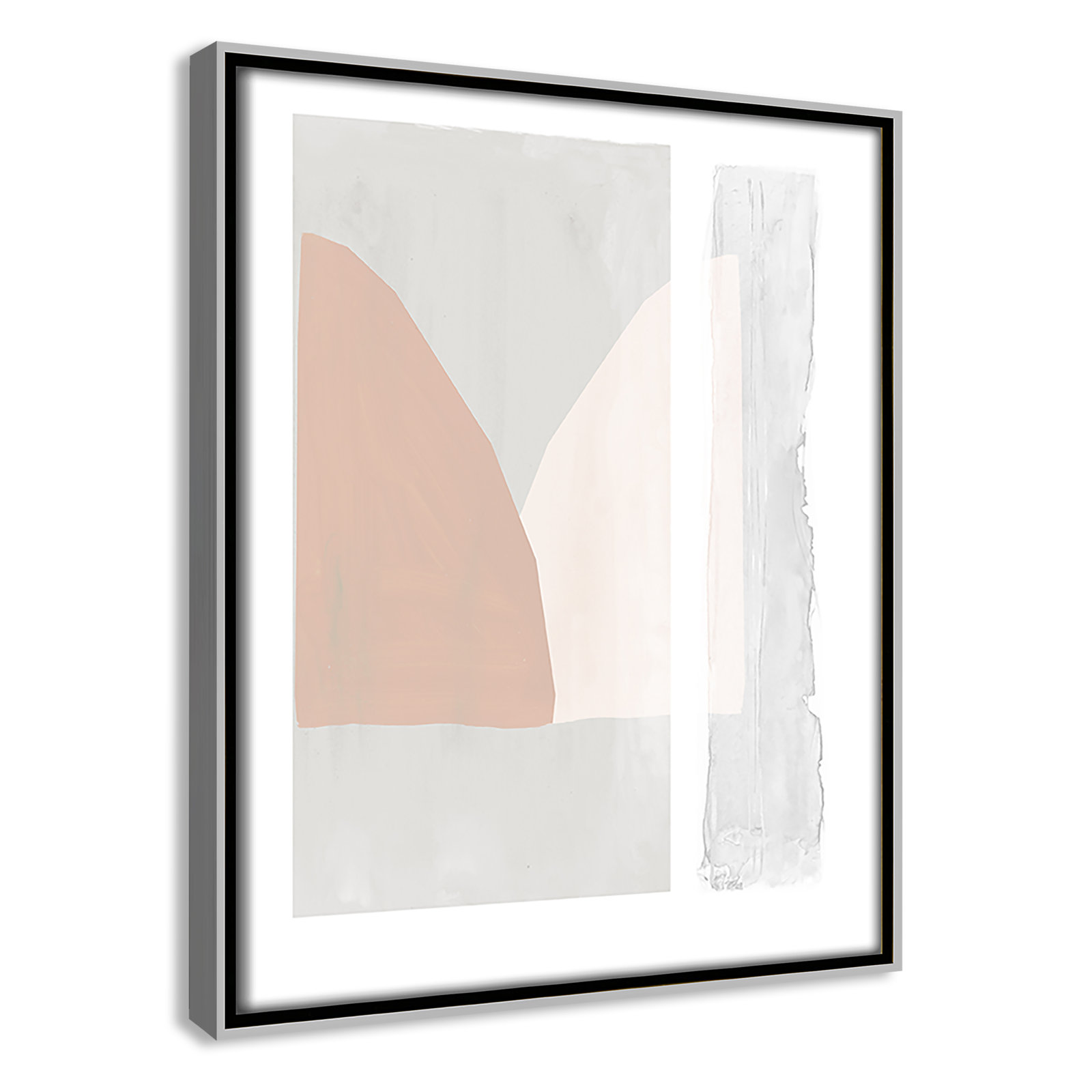 Soft and Light - Painting Print, Silver Framed Canvas, 11.5" H x 9.5" W x 2" D