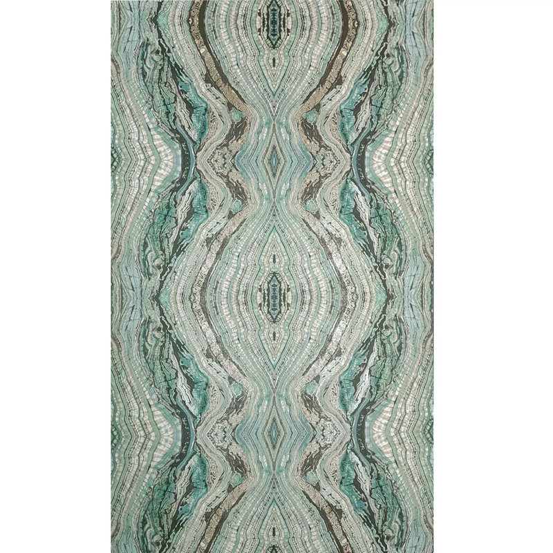 Lateaka Abstract Double Roll, Teal