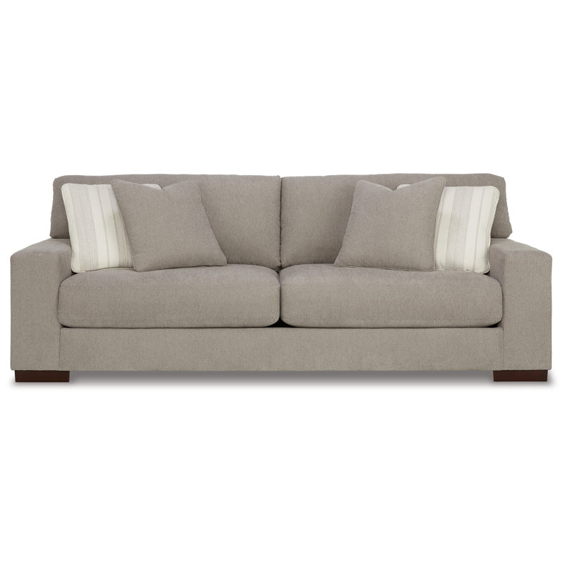 Ansel Upholstered 96'' Sofa, Flax Chenille
