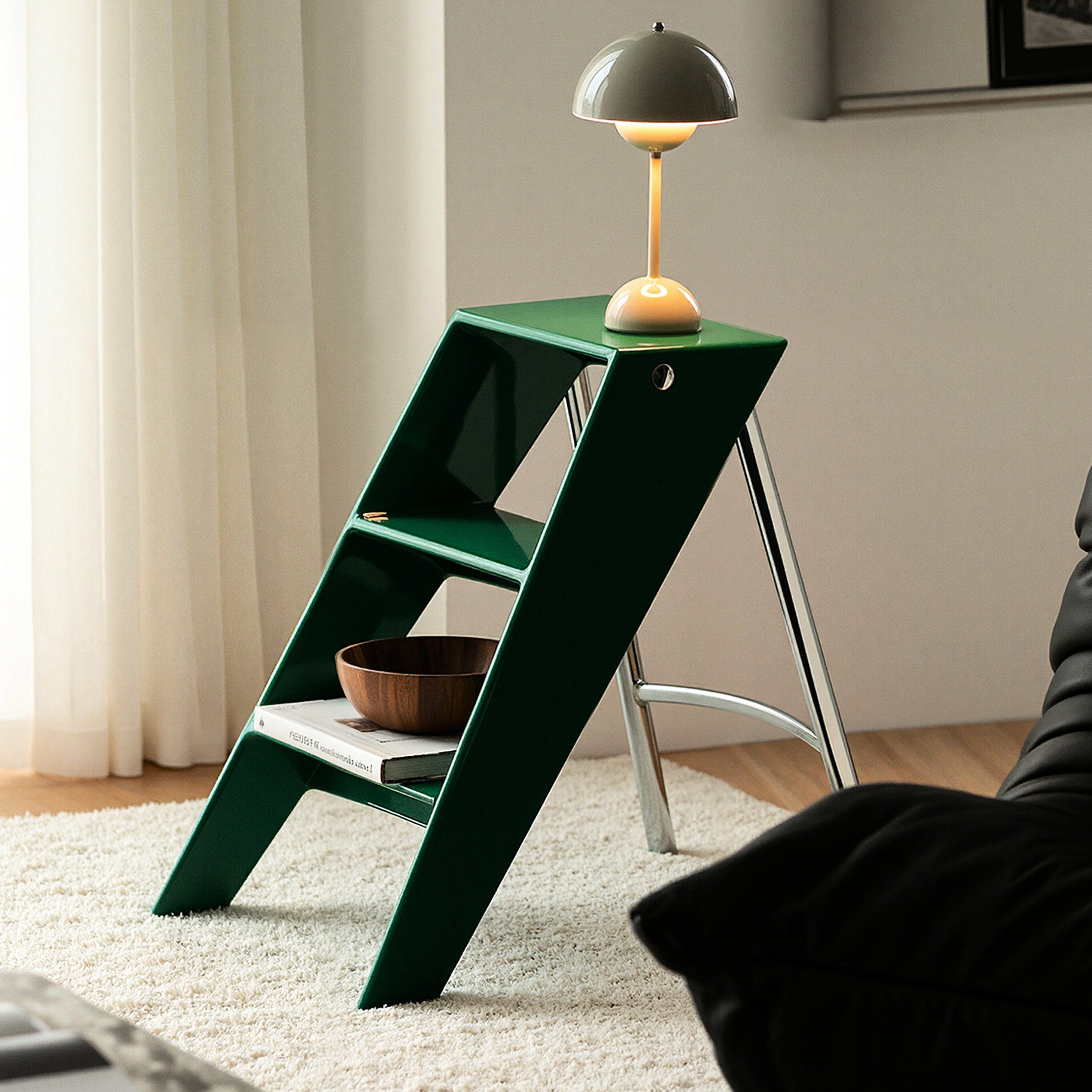 Latitude Run® White Indoor Foldable Z - Shape Frame, Can Be Side Table ...