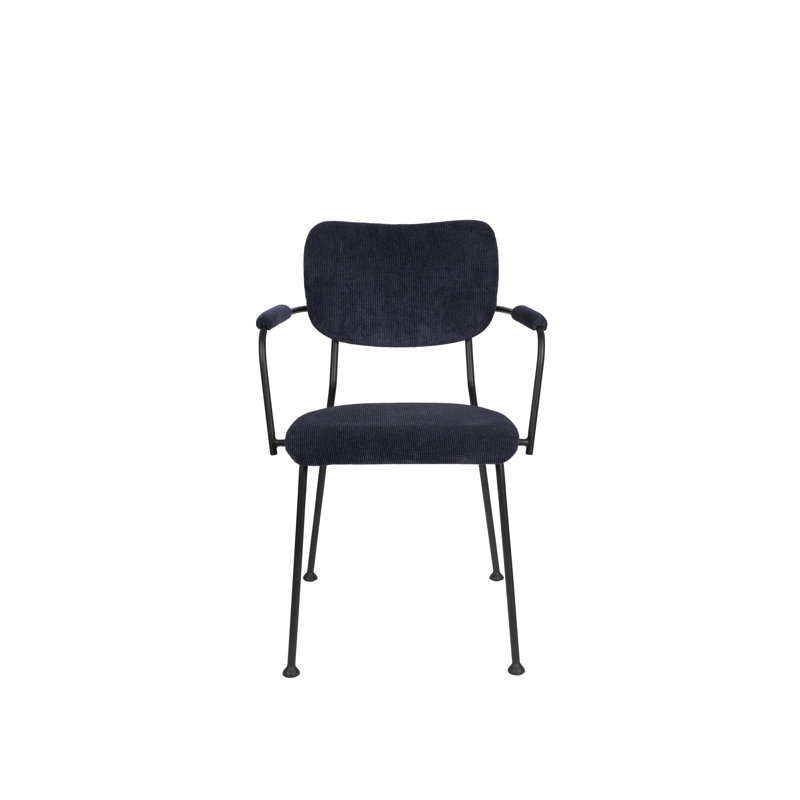 Benson Upholstered Arm Chair, Dark Blue