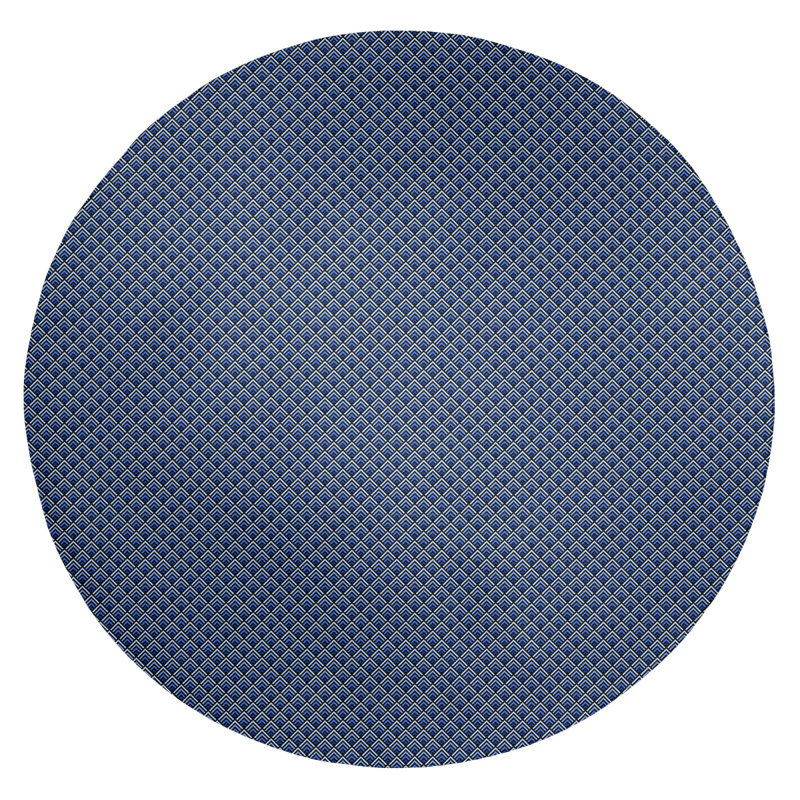 Tapis dégradé à motif géométrique rétro, Rond 5 pi