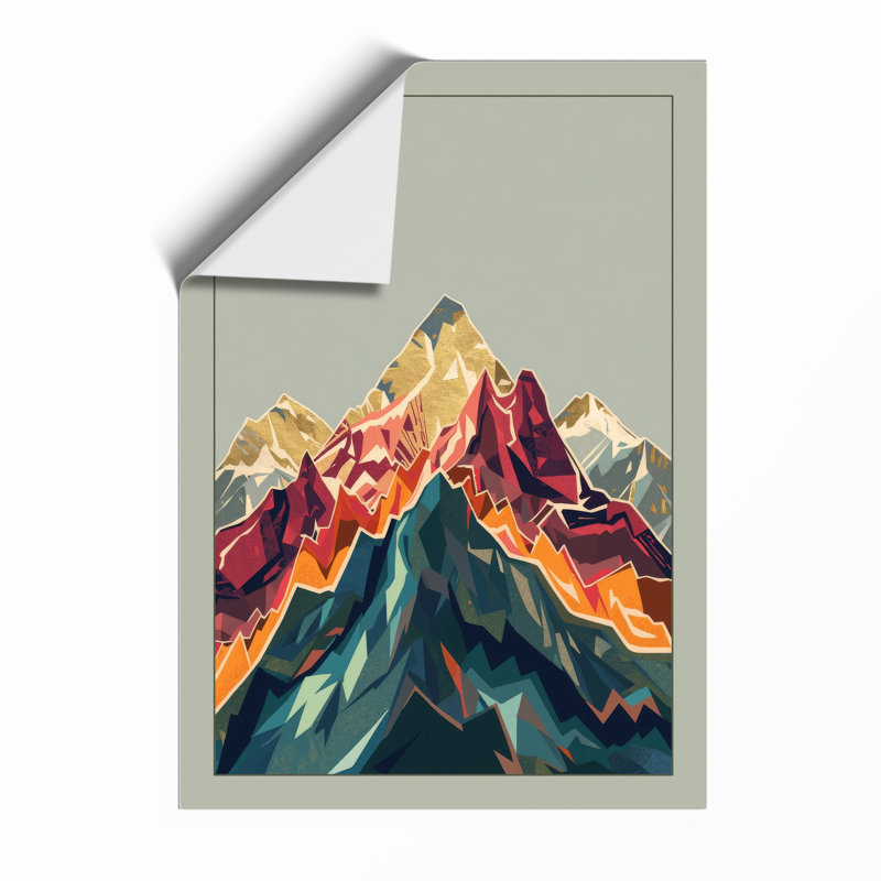 Mountain Peaks Geometric - Print, Unframed, A3 - 42.0 x 29.7 cm