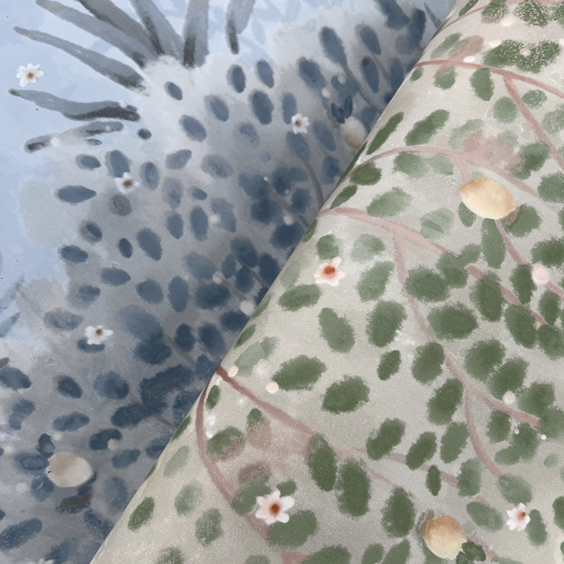 Rouleau de fleurs Astin, Beige