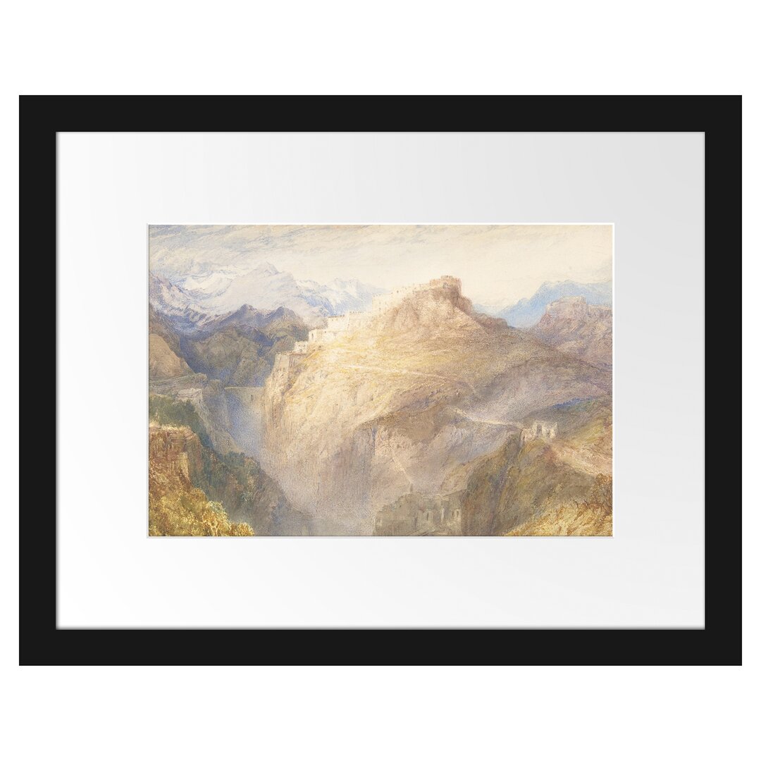 Gerahmter Kunstdruck Fort of L'Essillon Val de la Maurienne von William Turner