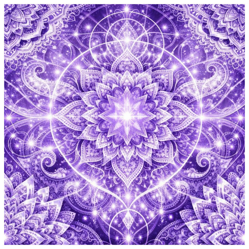 Housses de couette mauve complexe, Grand lit