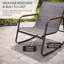 Ensemble de mobilier d'extérieur 4 pièces avec chaises en textilène Kozyard, ensemble de conversation en métal, table basse en verre trempé, structure en acier thermolaqué pour jardin, bord de piscine, arrière-cour grise-101124286