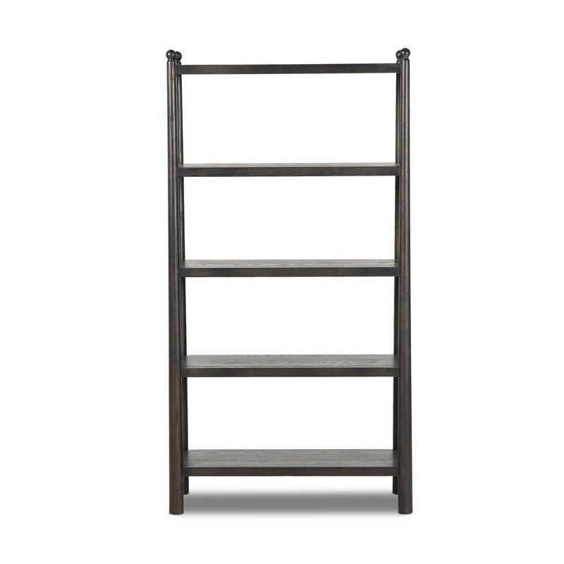 Eldridge Standard Bookcase, Distressed Black Oak