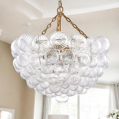 Bubble Ball Swirled Glass Chandelier