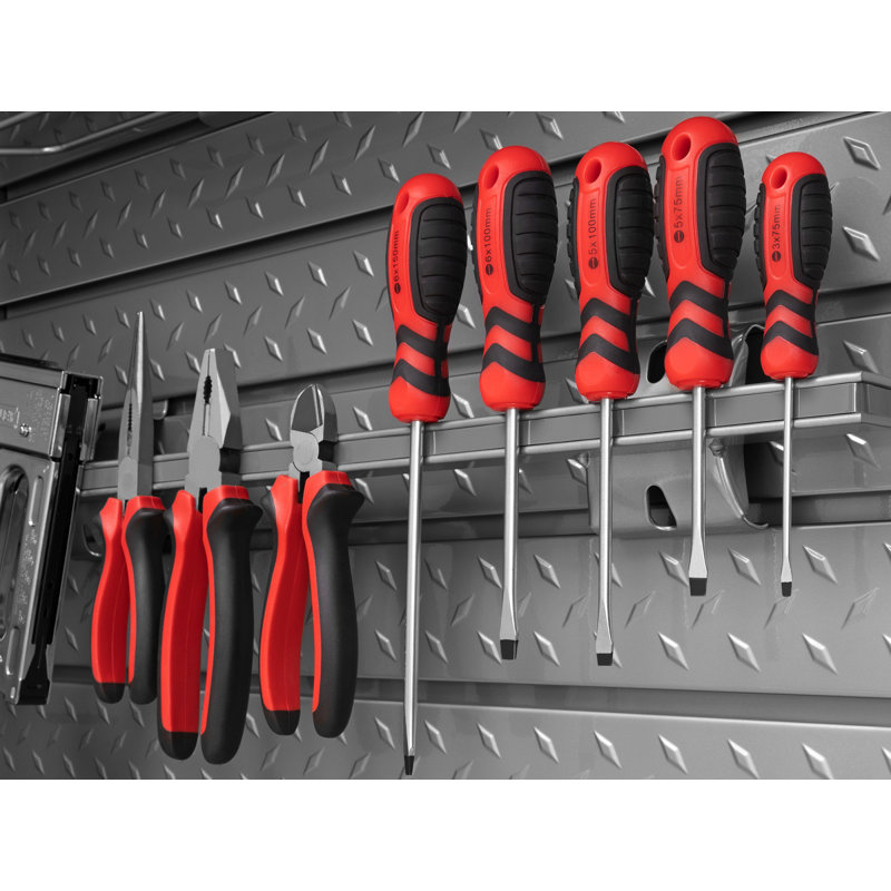 40 Piece Silver Steel Slatwall Accessory Kit