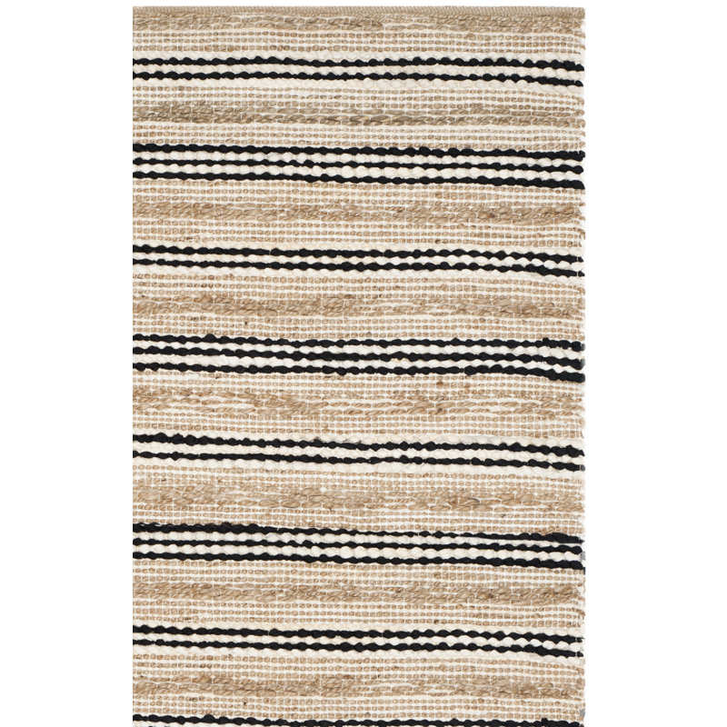 Tapis en coton tissé à la main Doleman, Rectangle 5 pi x 8 pi