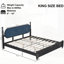Structure de lit plateforme en bois massif avec lattes, mobilier de chambre à coucher moderne, aucun sommier nécessaire, durable et élégant