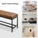 Quinlynn Faux Leather Upholstered Bench with Button-tufted Design