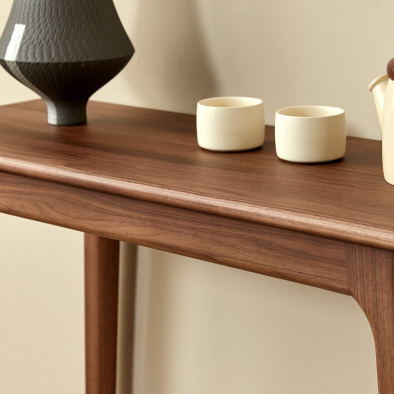 Chinese style simple brown console table, 32.3" H x 51.2" W x 13.8" D