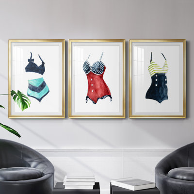" Vintage Swimwear I " 3 - Pieces