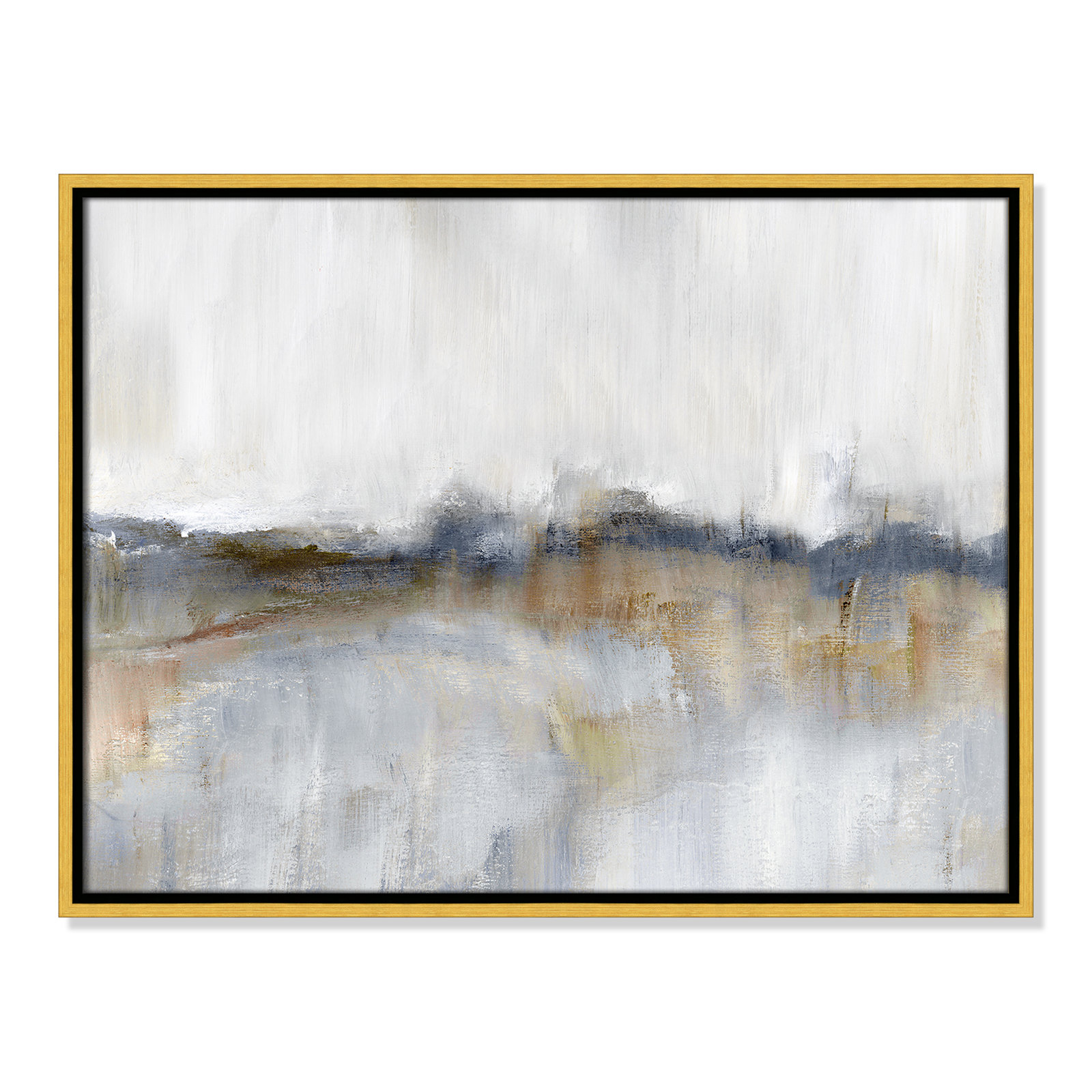 Rosebud Print by Nan, 19.5" H x 25.5" W, Gold
