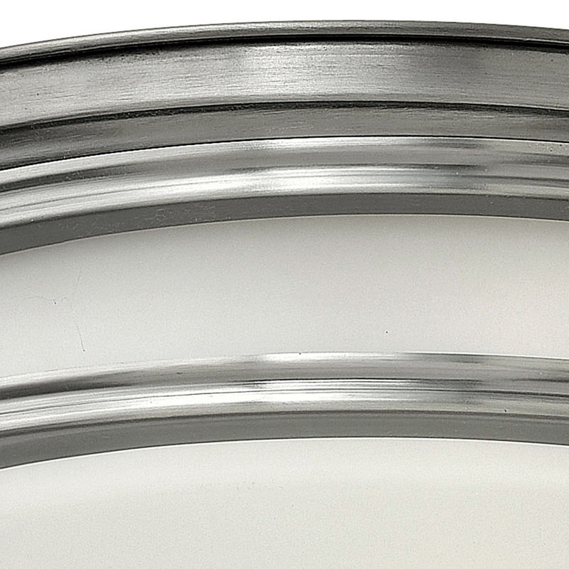 Hadley 3-Light 14" Flush Mount, Antique Nickel, Incandescent