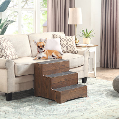 Wooden Pet Steps with Non-Slip Surface for Small Dogs and Cats